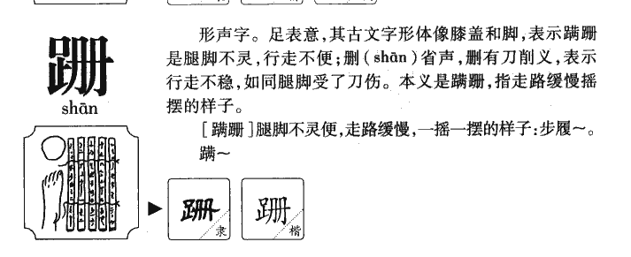 跚字五行属什么-跚字起名的寓意-跚字意思