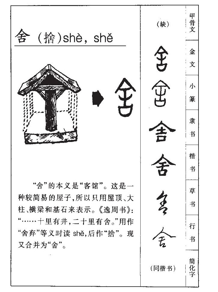 舍字五行属什么-舍字起名的寓意-舍字意思