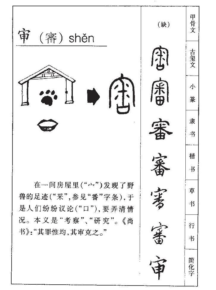 审字五行属什么-审字起名的寓意-审字意思