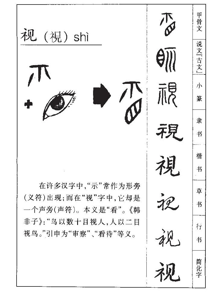 视字五行属什么-视字起名的寓意-视字意思