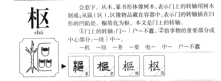 枢字五行属什么-枢字起名的寓意-枢字意思
