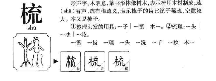 梳字五行属什么-梳字起名的寓意-梳字意思