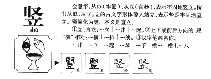 竖字五行属什么-竖字起名的寓意-竖字意思