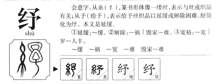 纾字五行属什么-纾字起名的寓意-纾字意思