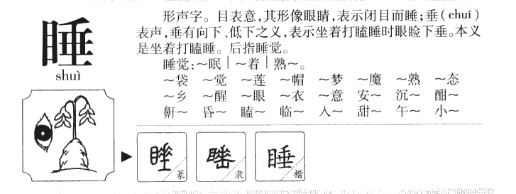 睡字五行属什么-睡字起名的寓意-睡字意思