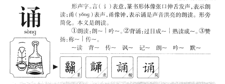 诵字五行属什么-诵字起名的寓意-诵字意思