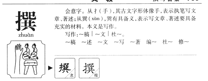 撰字五行属什么-撰字起名的寓意-撰字意思