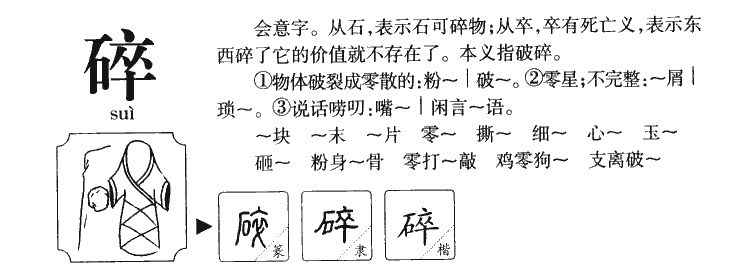 碎字五行属什么-碎字起名的寓意-碎字意思