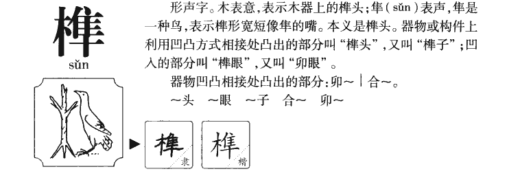 榫字五行属什么-榫字起名的寓意-榫字意思