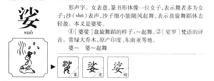 娑字五行属什么-娑字起名的寓意-娑字意思
