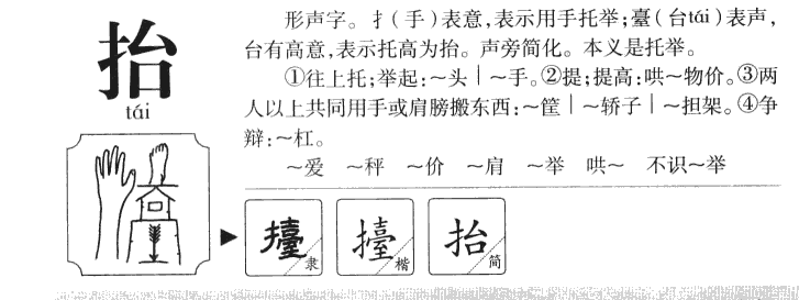 抬字五行属什么-抬字起名的寓意-抬字意思