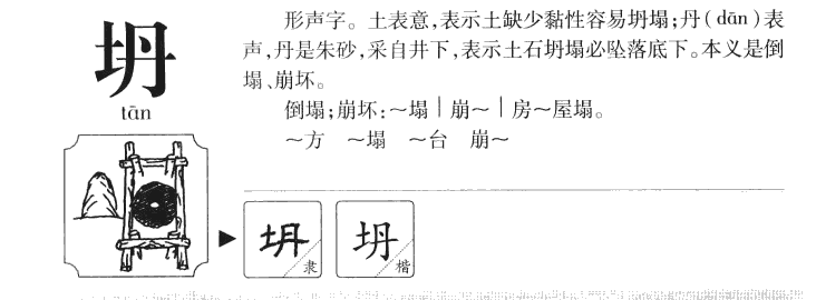 坍字五行属什么-坍字起名的寓意-坍字意思