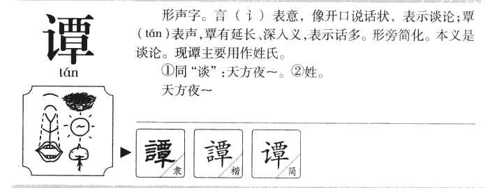 谭字五行属什么-谭字起名的寓意-谭字意思