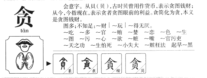 贪字五行属什么-贪字起名的寓意-贪字意思