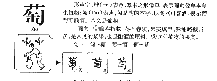 萄字五行属什么-萄字起名的寓意-萄字意思