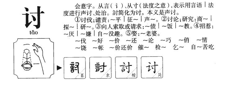 讨字五行属什么-讨字起名的寓意-讨字意思
