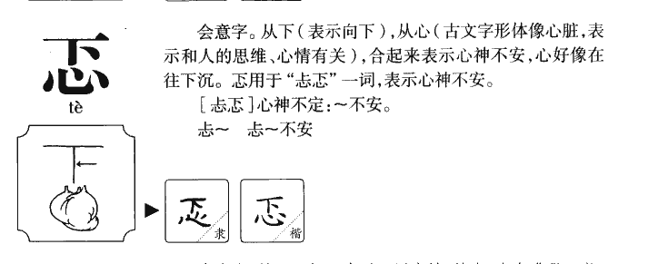 忑字五行属什么-忑字起名的寓意-忑字意思
