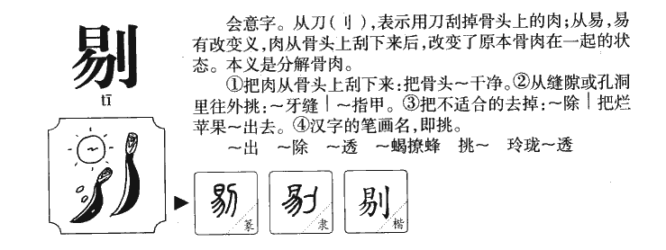剔字五行属什么-剔字起名的寓意-剔字意思