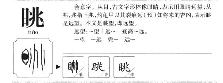 眺字五行属什么-眺字起名的寓意-眺字意思
