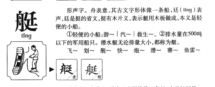 艇字五行属什么-艇字起名的寓意-艇字意思