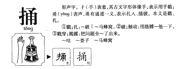捅字五行属什么-捅字起名的寓意-捅字意思