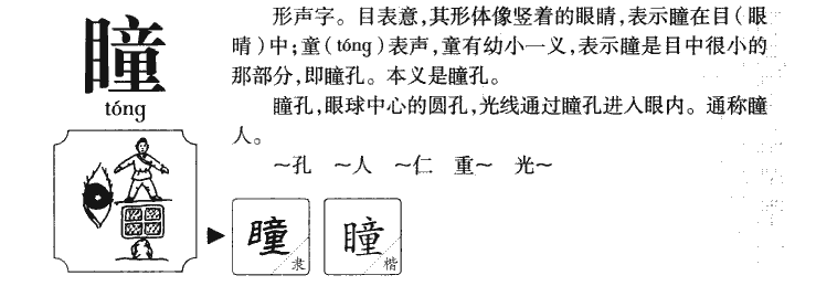 瞳字五行属什么-瞳字起名的寓意-瞳字意思