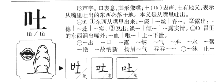吐字五行属什么-吐字起名的寓意-吐字意思