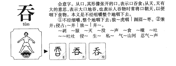 吞字五行属什么-吞字起名的寓意-吞字意思