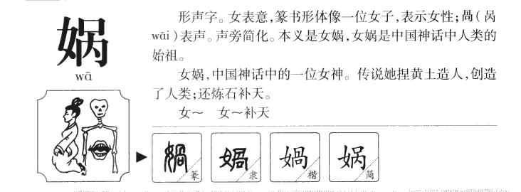 娲字五行属什么-娲字起名的寓意-娲字意思