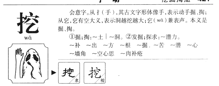 挖字五行属什么-挖字起名的寓意-挖字意思