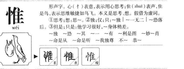 惟字五行属什么-惟字起名的寓意-惟字意思