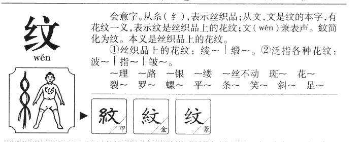 纹字五行属什么-纹字起名的寓意-纹字意思