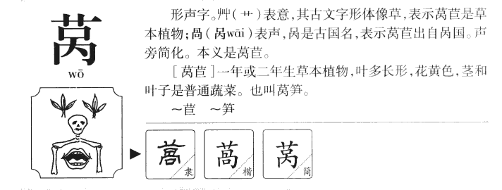 莴字五行属什么-莴字起名的寓意-莴字意思