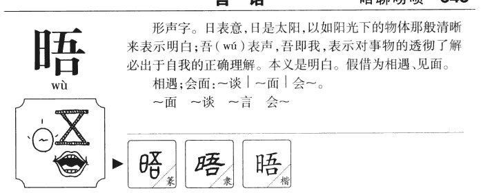 晤字五行属什么-晤字起名的寓意-晤字意思
