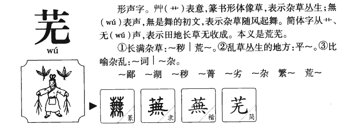 芜字五行属什么-芜字起名的寓意-芜字意思