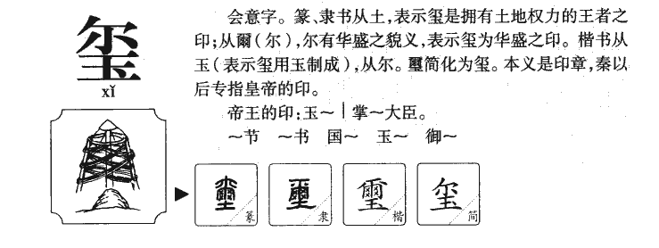 玺字五行属什么-玺字起名的寓意-玺字意思