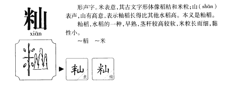 籼字五行属什么-籼字起名的寓意-籼字意思