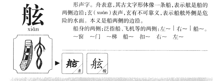 舷字五行属什么-舷字起名的寓意-舷字意思