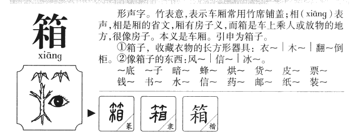 箱字五行属什么-箱字起名的寓意-箱字意思