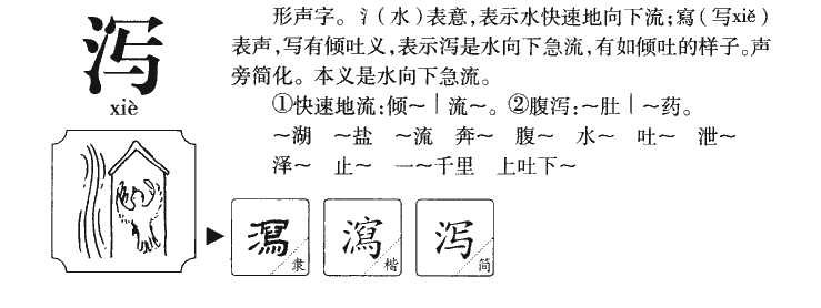 泻字五行属什么-泻字起名的寓意-泻字意思