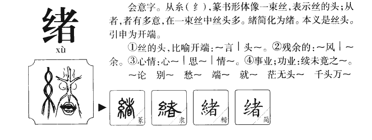 绪字五行属什么-绪字起名的寓意-绪字意思