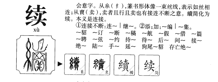 续字五行属什么-续字起名的寓意-续字意思