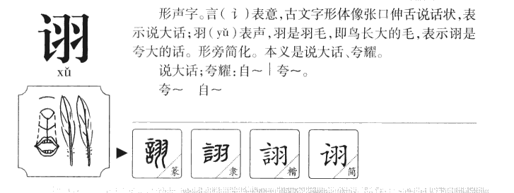 诩字五行属什么-诩字起名的寓意-诩字意思
