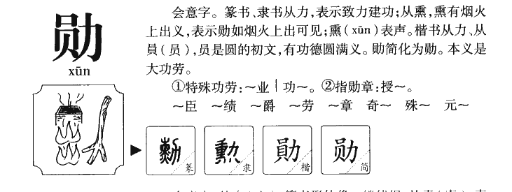 勋字五行属什么-勋字起名的寓意-勋字意思
