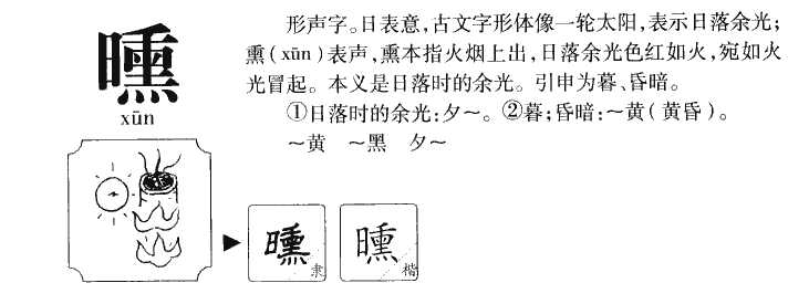 曛字五行属什么-曛字起名的寓意-曛字意思
