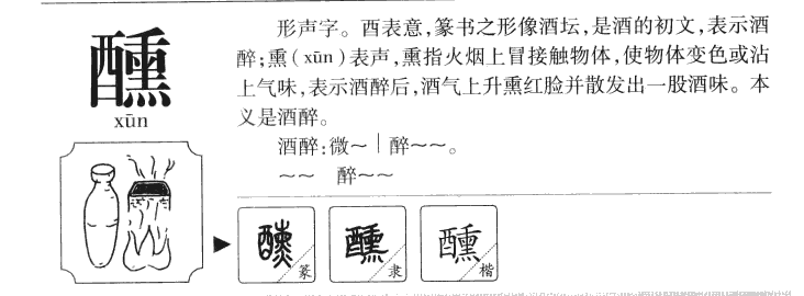 醺字五行属什么-醺字起名的寓意-醺字意思