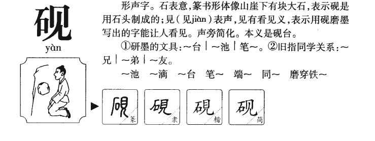 砚字五行属什么-砚字起名的寓意-砚字意思