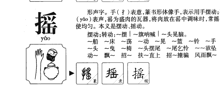 摇字五行属什么-摇字起名的寓意-摇字意思