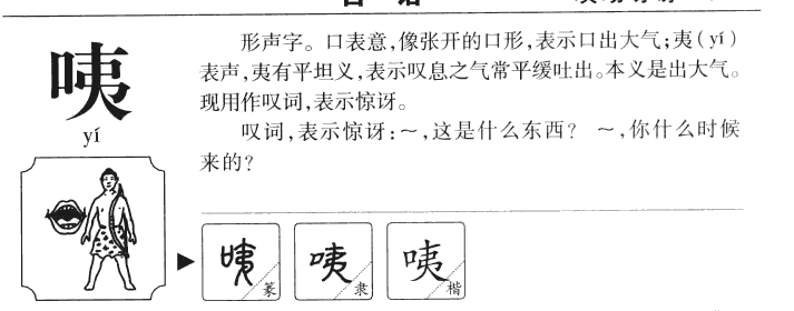 咦字五行属什么-咦字起名的寓意-咦字意思