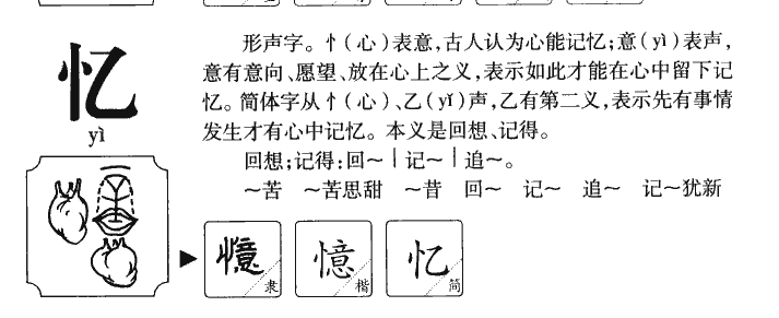 忆字五行属什么-忆字起名的寓意-忆字意思